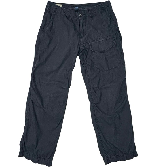 Vintage Polo Ralph Lauren Utility Roll Tab Pants Faded Black Men's 33x30 Cotton
